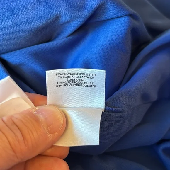 Kasper long modest royal blue, white and black dress jacket - Picture 9 of 10